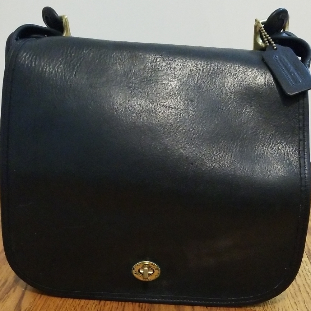 Coach Vintage Stewardess Black Shoulder Bag